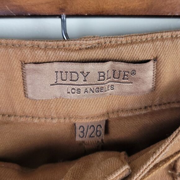 Judy Blue Camel Brown Garment Dyed High Waist Cuffed Jogger Pants - Picture 9 of 13